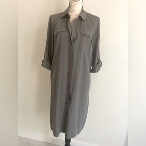 ‼️ J Jill Wearever Collection ShirtDress gray long sleeve Size medium EUC 🥰